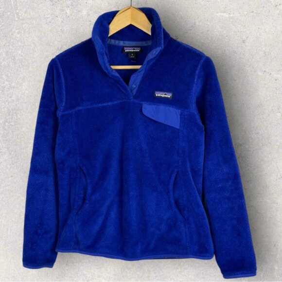 Patagonia Sweaters - Patagonia T-Snap Synchilla Fleece Pullover Sweater Blue Size Small Womens Hiking